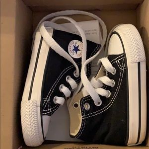 Black high top baby converse